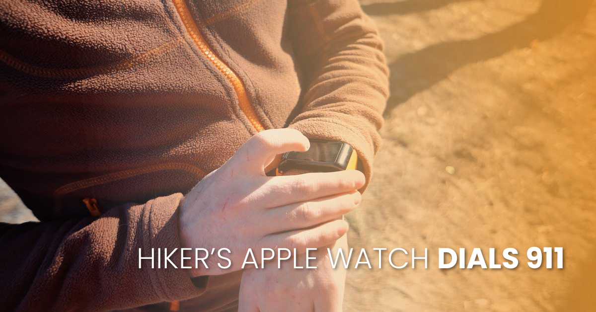 Hikers Apple Watch Dials 911